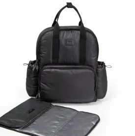 7am Enfant Diaper Bag Backpack with Portable Changing Pad - Water Resistant Shell - Black
