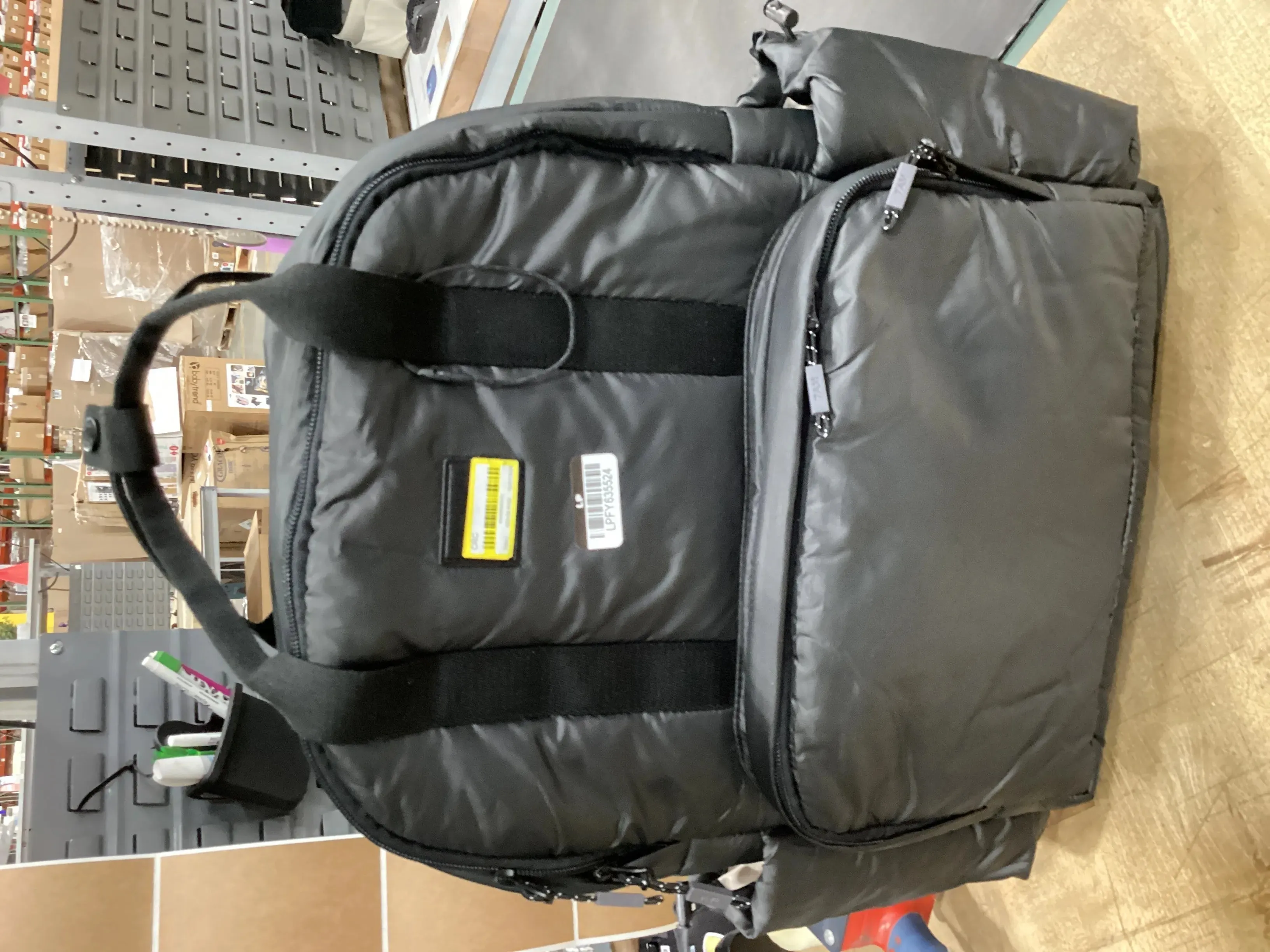 7am Enfant Diaper Bag Backpack with Portable Changing Pad - Water Resistant Shell - Black