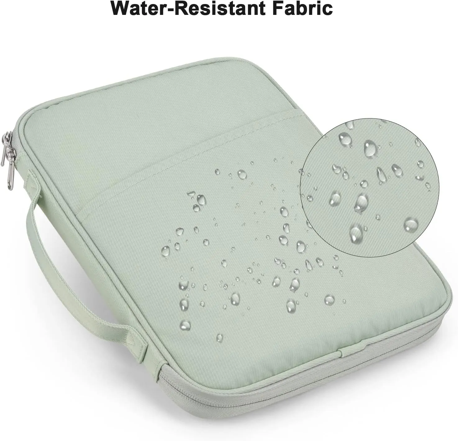9-11 Inch Tablet Carrying Sleeve, Padded Travel Bag for iPad Pro 11-in (M4), iPad 10.9 (10th Gen), iPad Air 11-in (M2), Galaxy Tab S9/S8 (Green-Updated Version, 9-11)