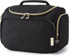 BAGSMART Travel Toiletry Bag, Large Wide-open Travel Bag for Toiletries, Makeup Cosmetic Travel Bag with Handle