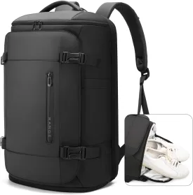BANGE 40L Travel Backpack with Shoe Compartment, Large Capacity Weekender Bag Daypack Fits 17.3 Inch Laptop, Carry-on Luggage Backpack with Water Bottle Holder for Traveling, Hiking, Business