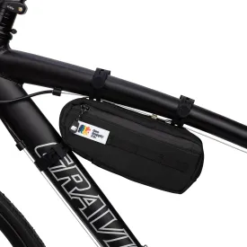 Bike Frame Bag  Waterproof Zippers and Water-Resistant Fabric, Dual Storage Compartments, Adjustable Straps  Fits All Frame Sizes, Perfect for Cycling, Commuting, and Adventure Rides (Black)