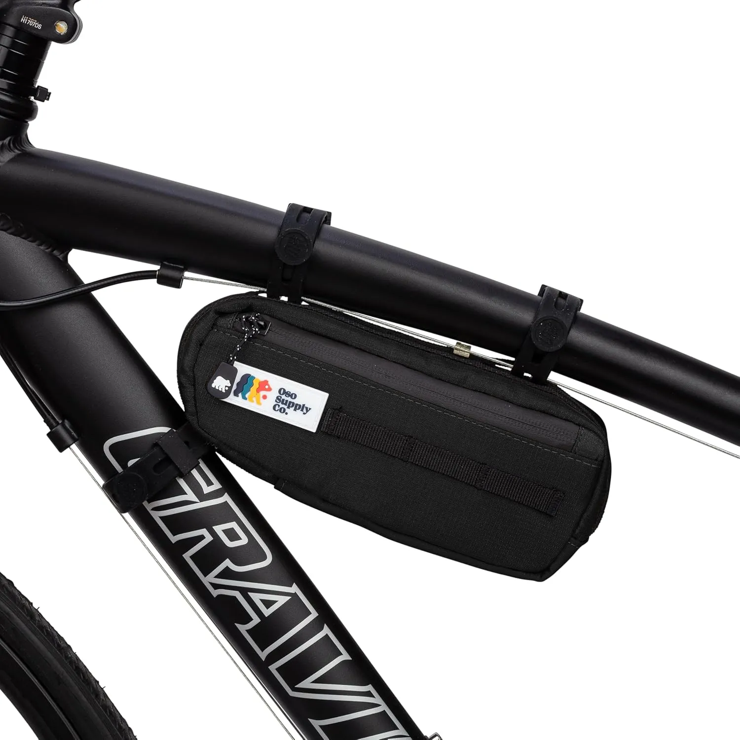 Bike Frame Bag  Waterproof Zippers and Water-Resistant Fabric, Dual Storage Compartments, Adjustable Straps  Fits All Frame Sizes, Perfect for Cycling, Commuting, and Adventure Rides (Black)
