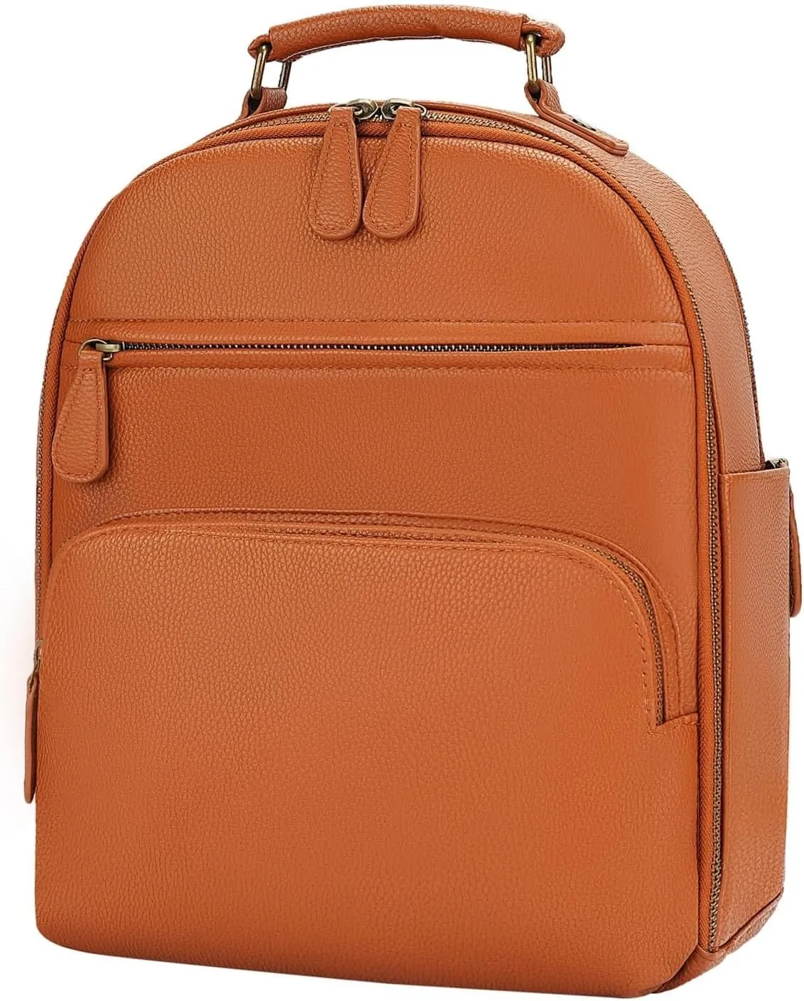 Camera Backpack Classic PU Leather for DSLR, Professional Camera Bag for Photographers with 11 Inch Pad/Tablet Compartment Small 10L Brown