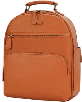 Camera Backpack Classic PU Leather for DSLR, Professional Camera Bag for Photographers with 11 Inch Pad/Tablet Compartment Small 10L Brown
