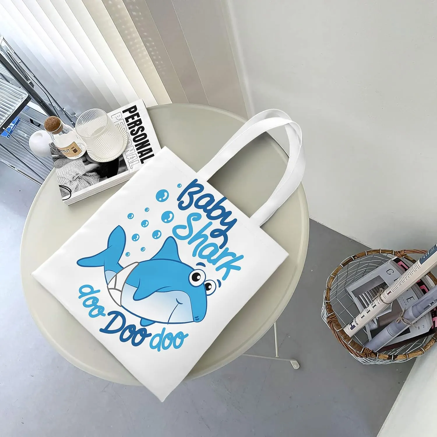 Canvas Tote BagKangaroo Art Watercolor Splash Reusable Large Shopping Shoulder Tote Bag For Women