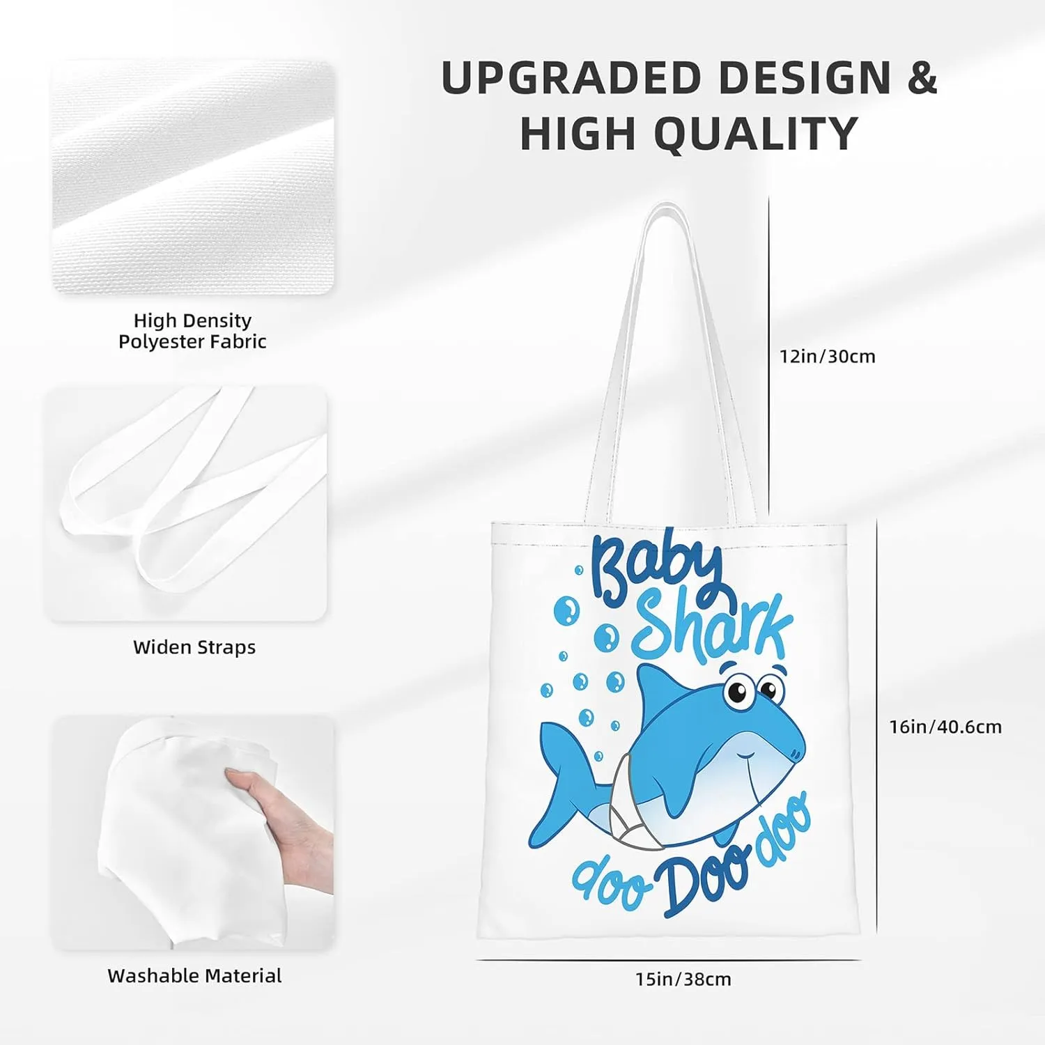 Canvas Tote BagKangaroo Art Watercolor Splash Reusable Large Shopping Shoulder Tote Bag For Women