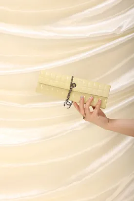 CL Patent Yellow Chocolate Bar Clutch