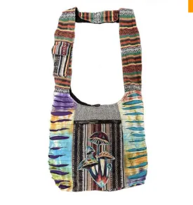 Cotton Razor Embroidered Triple Mushroom Bag