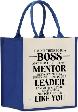Decohim Boss Lady Gifts: Waterproof Canvas Tote Bag for Birthday or Boss Day
