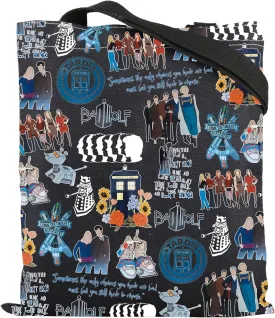 ENSIANTH Dr Movie Inspired Blue Police Box Tote Bag - The 11th Doctor & David Tennant Fan Gift