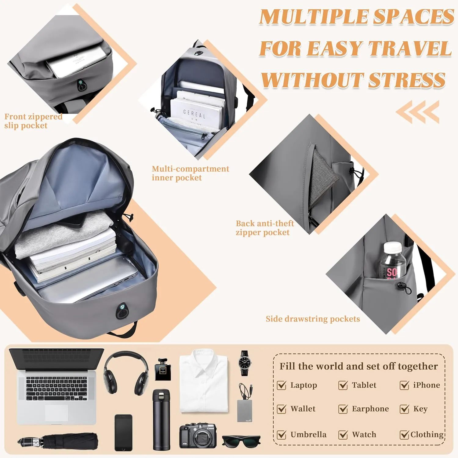 FSD. WG Casual Bag for Men Fashionable Outdoor Bag Popular Travel Bag Casual Large Capacity