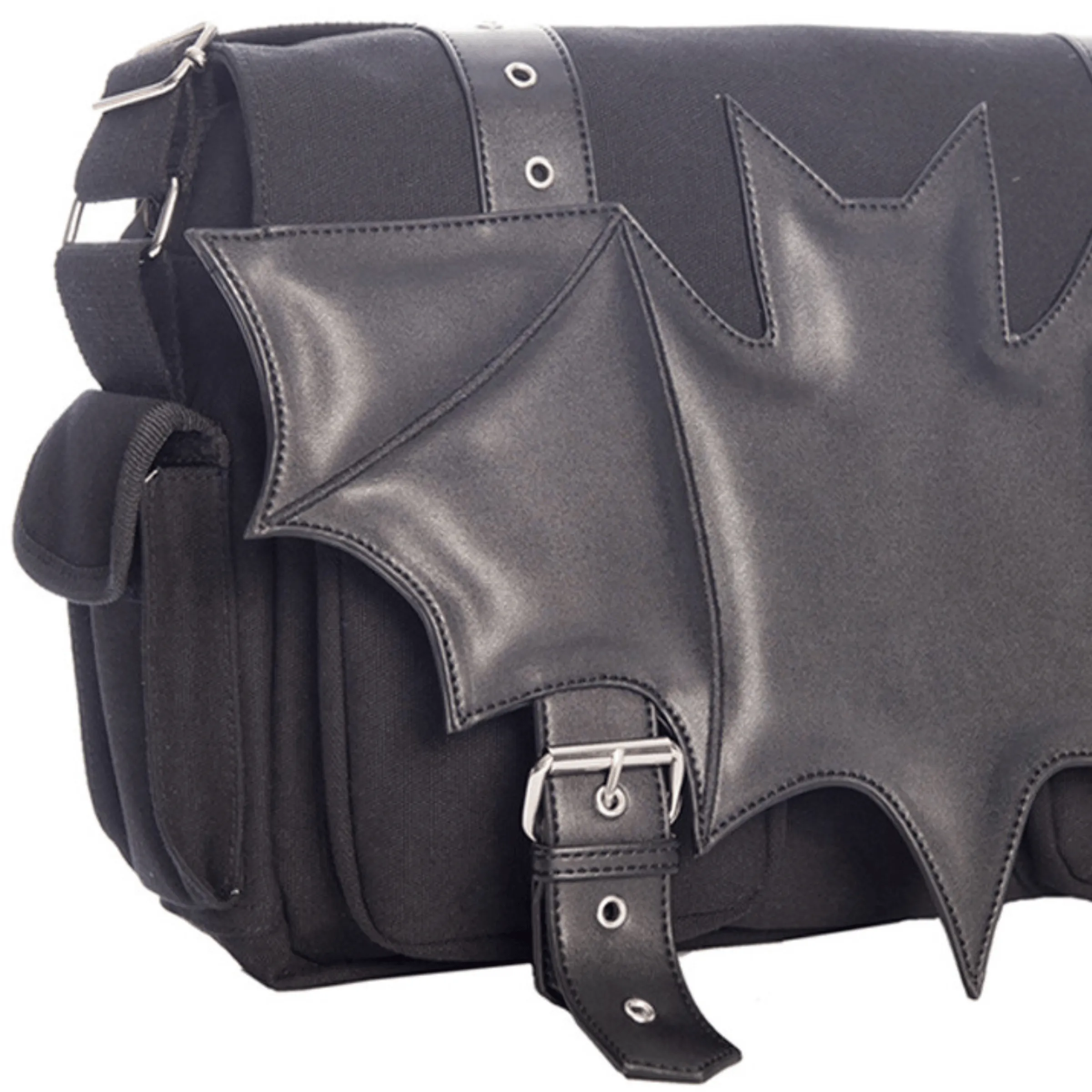 Gothic Ritual Bat Messenger Bag