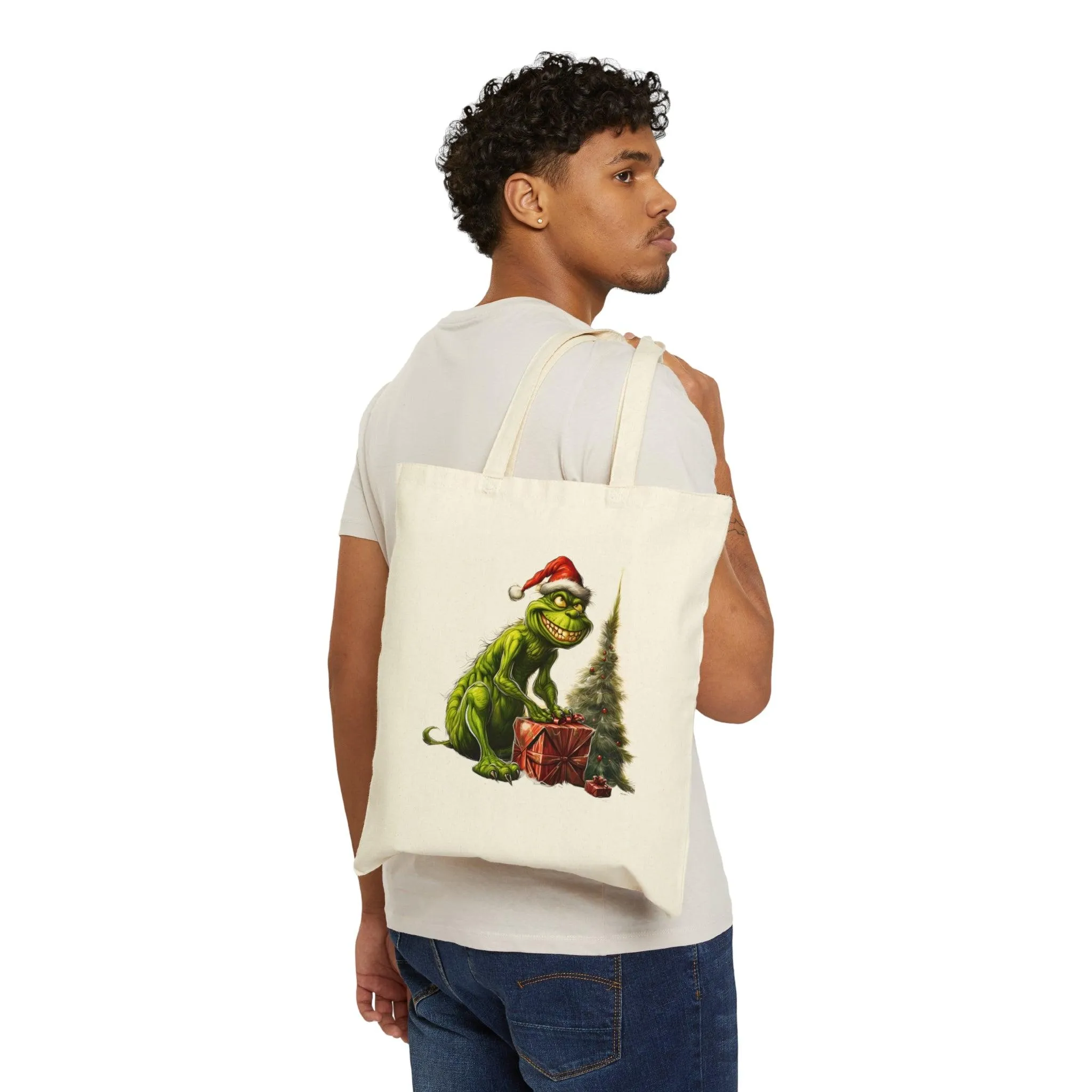 Grinch Tote Bag Christmas Bag Christmas Tote Bag The Grinch Bag Grinch Stealing Christmas Canvas Tote Bag Shopping Bag Gift For Women Totes Birthday Gift Bag