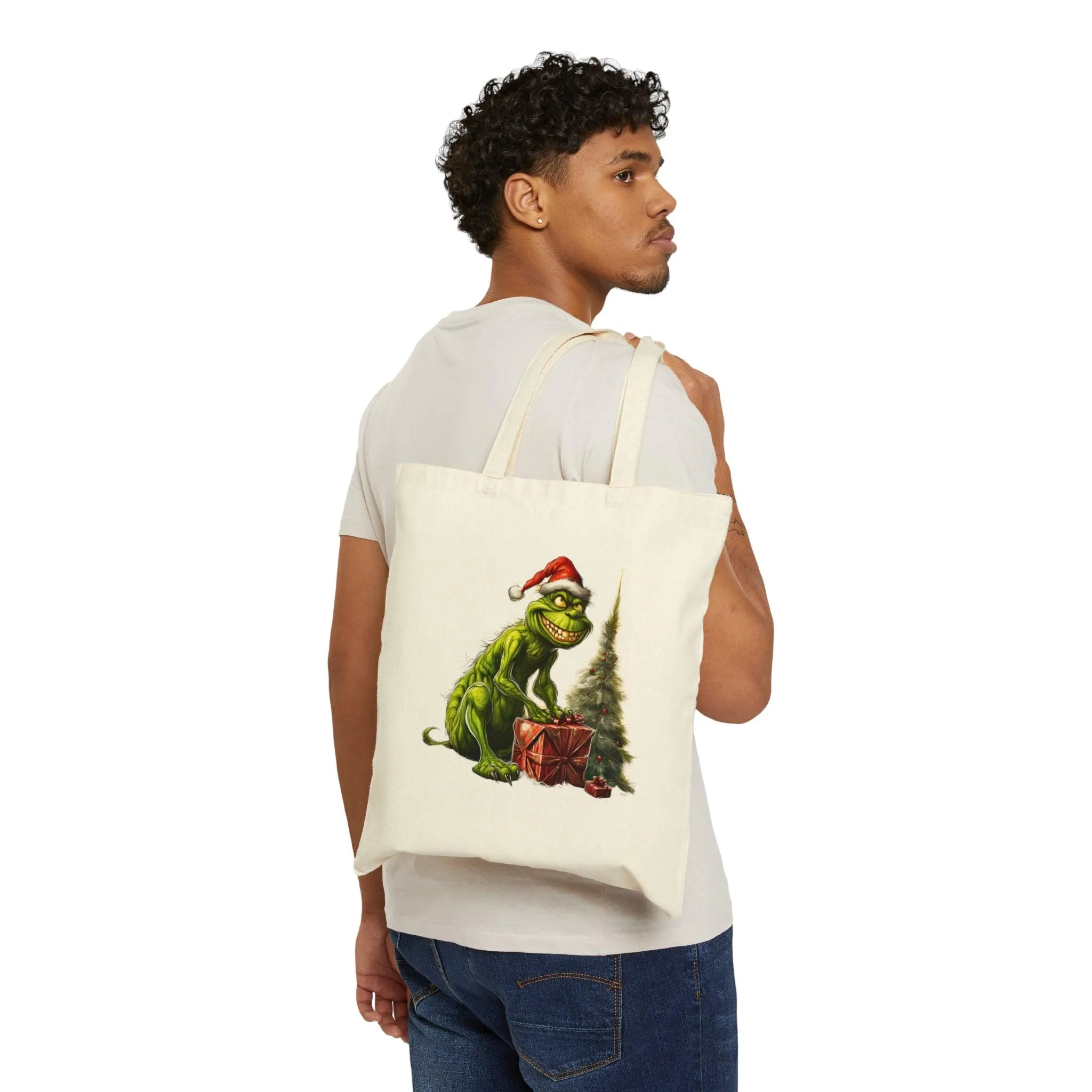 Grinch Tote Bag Christmas Bag Christmas Tote Bag The Grinch Bag Grinch Stealing Christmas Canvas Tote Bag Shopping Bag Gift For Women Totes Birthday Gift Bag