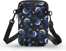 Hawaiian Tribal Small Crossbody Bags for Women Cell Phone Bag Purse, Sea Turtle Zipper Sling Purses Shoulder Bag