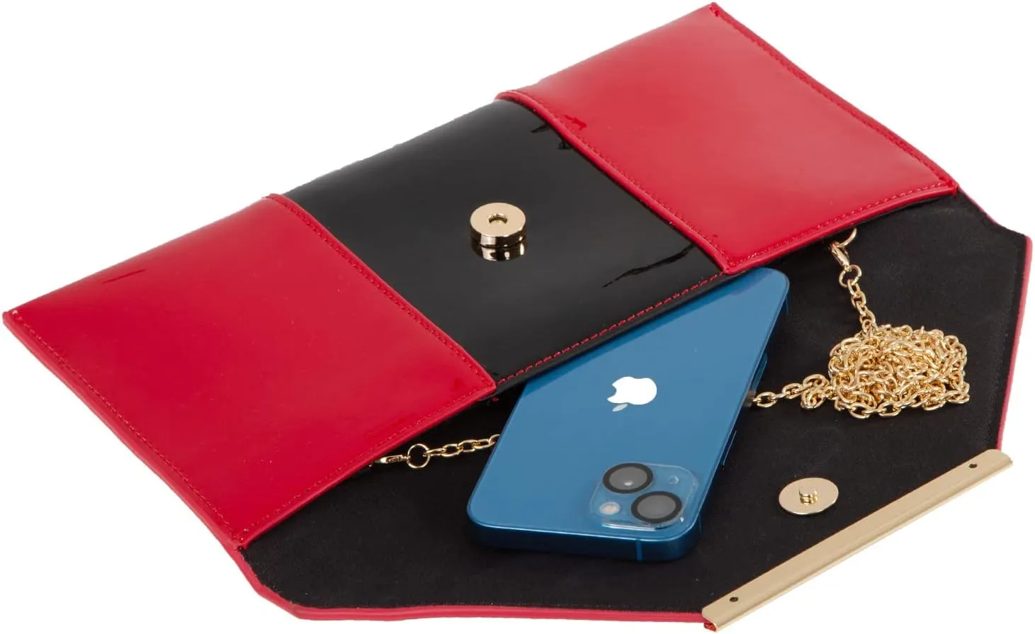 JNB Faux Patent Leather Envelope Candy Clutch