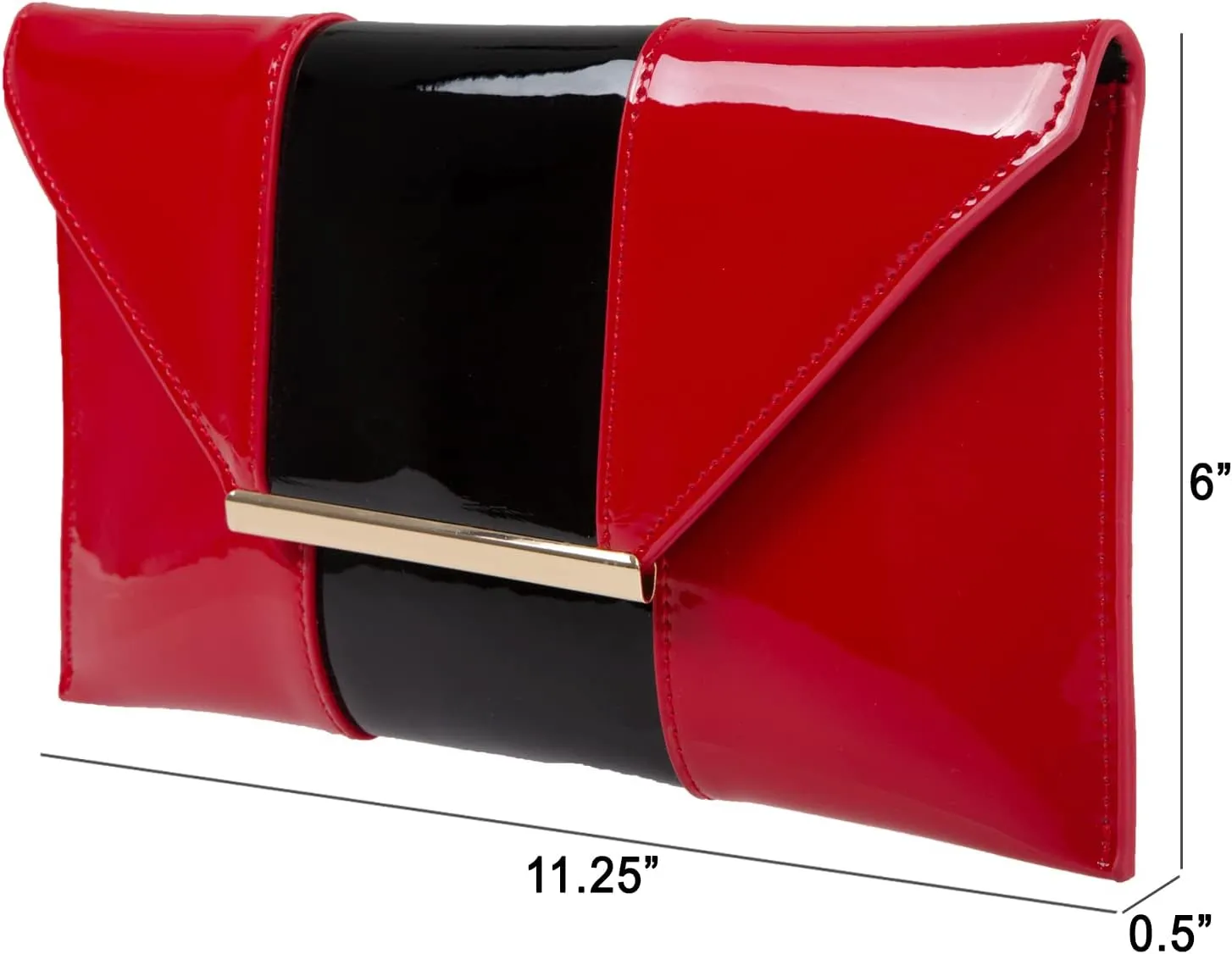 JNB Faux Patent Leather Envelope Candy Clutch