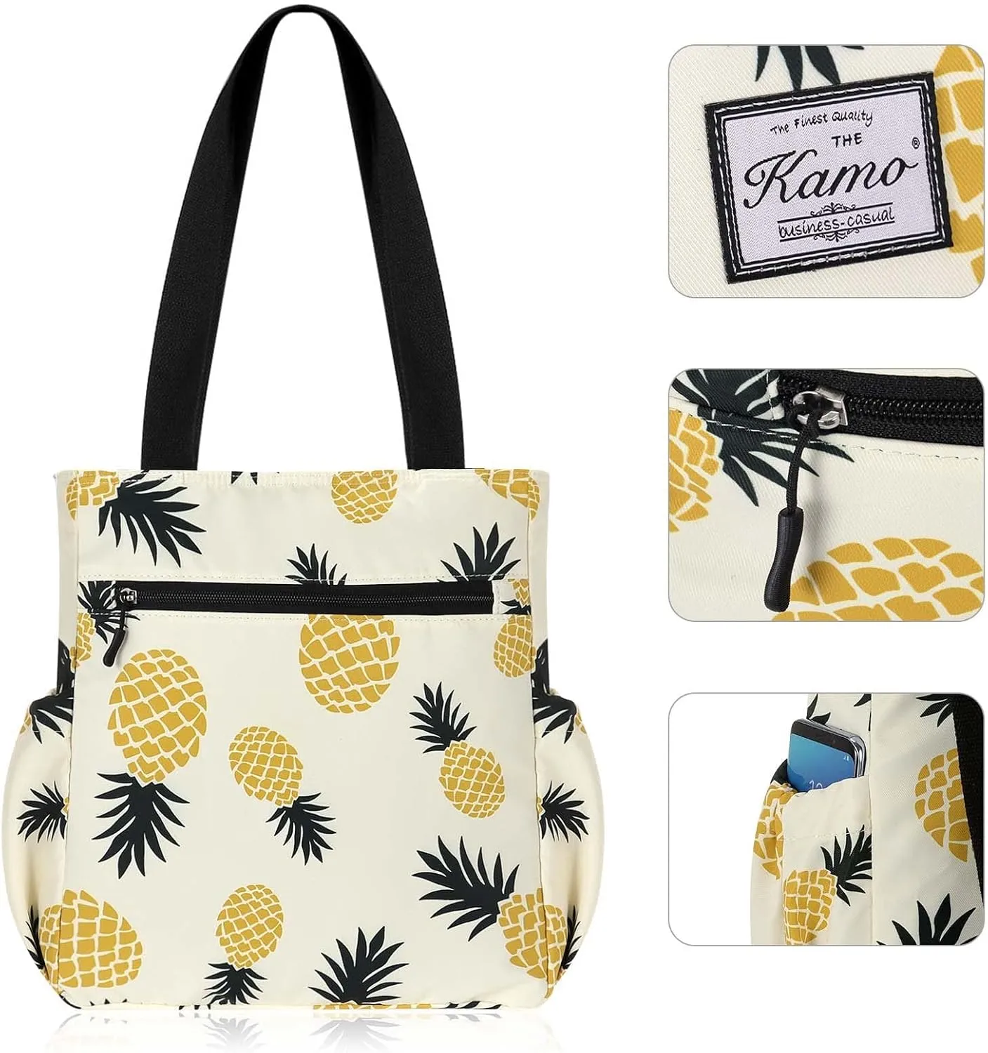 KAMO Floral Tote Bag - Waterproof Lightweight Handbags Travel Shoulder Bag for Hiking Yoga Gym Swimming Travel Beach