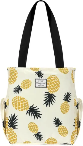 KAMO Floral Tote Bag - Waterproof Lightweight Handbags Travel Shoulder Bag for Hiking Yoga Gym Swimming Travel Beach