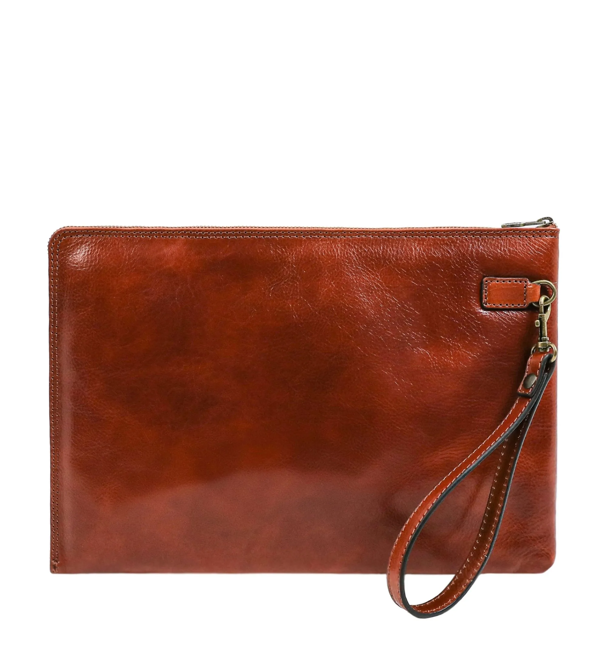 Large Leather Mens Clutch Purse - The Brothers Karamazov