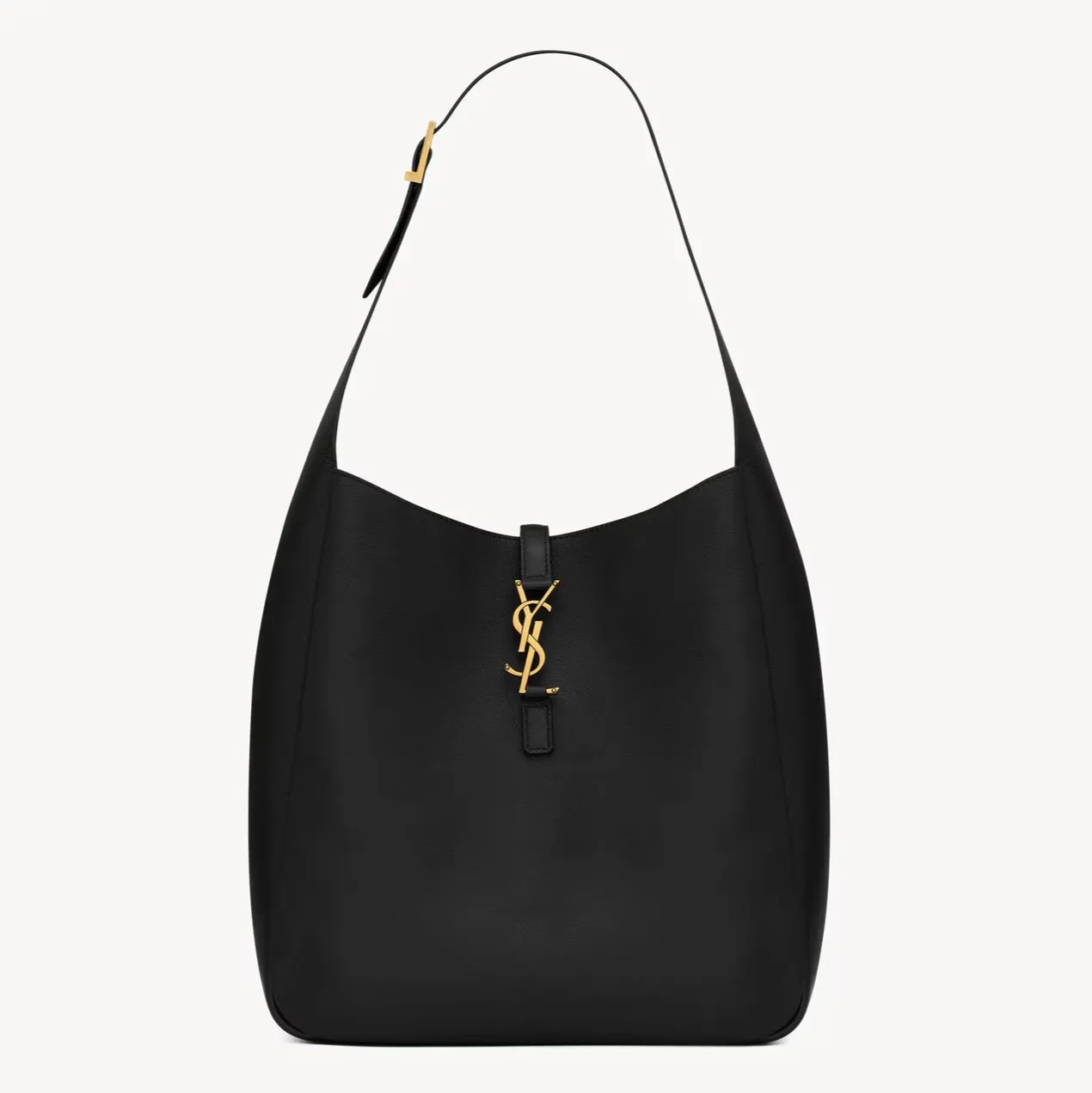 LE 5 À 7 SUPPLE LARGE IN CALFSKIN LEATHER - BLACK