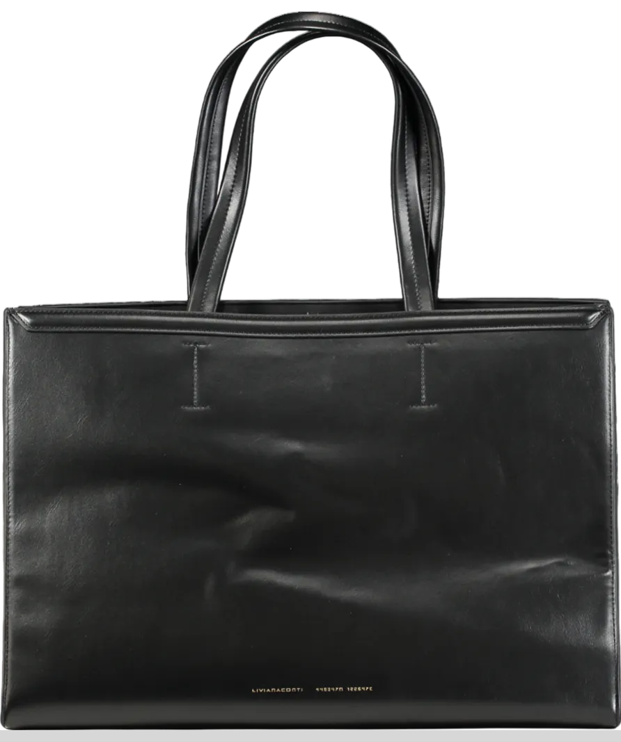 liviana conti BlackVegan Leather Maxi Tote Bag
