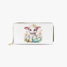Long Type Zipper Purse - Easter, Lamb