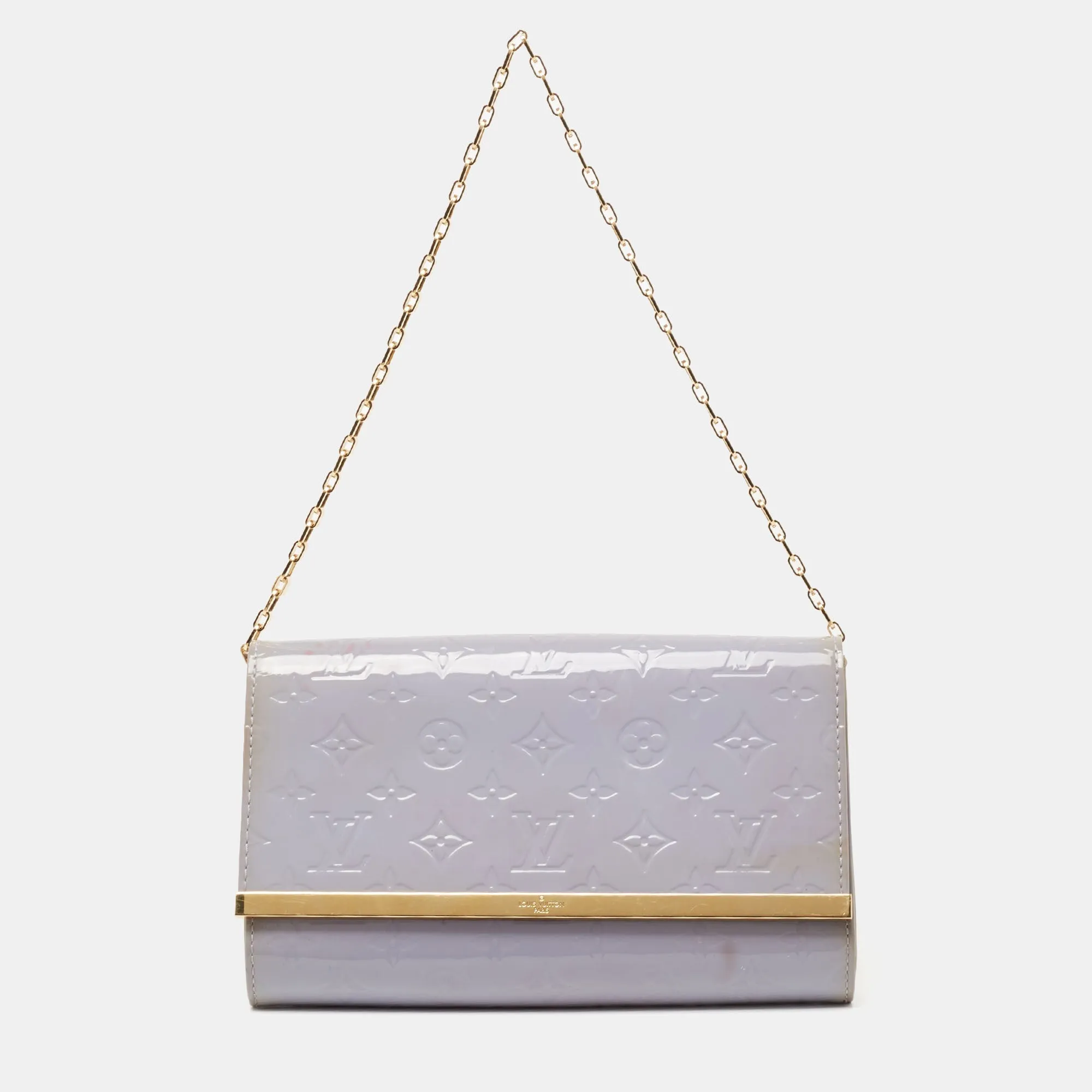 Louis Vuitton Lilac Monogram Vernis Ana Clutch Bag