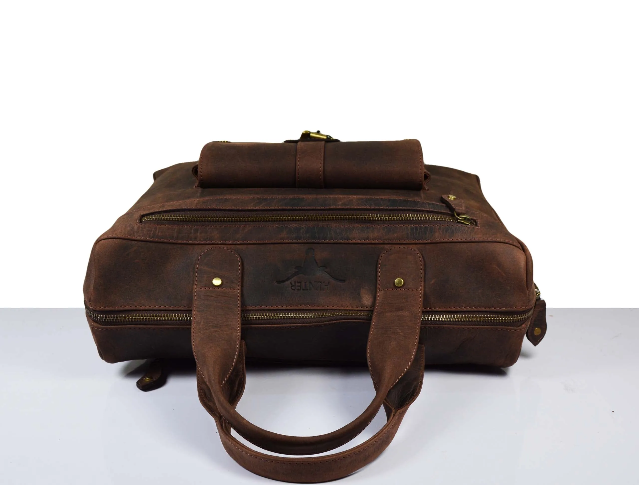Lowell Leather Portfolio Bag  16" -  Walnut Brown