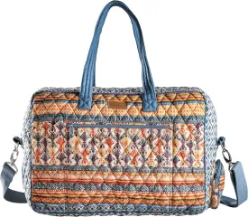 Maison d' Hermine Weekender Bags for Women Cotton Quilted Duffel Overnight Luggage Weekend Bag for Men Gym Sports Gifts Travel Business Travellers Family Trip