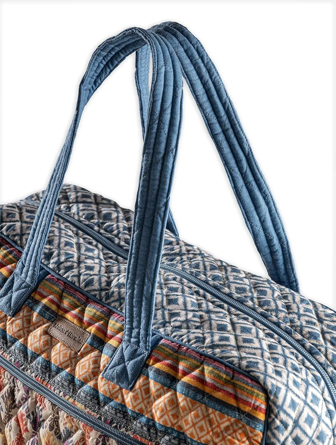 Maison d' Hermine Weekender Bags for Women Cotton Quilted Duffel Overnight Luggage Weekend Bag for Men Gym Sports Gifts Travel Business Travellers Family Trip