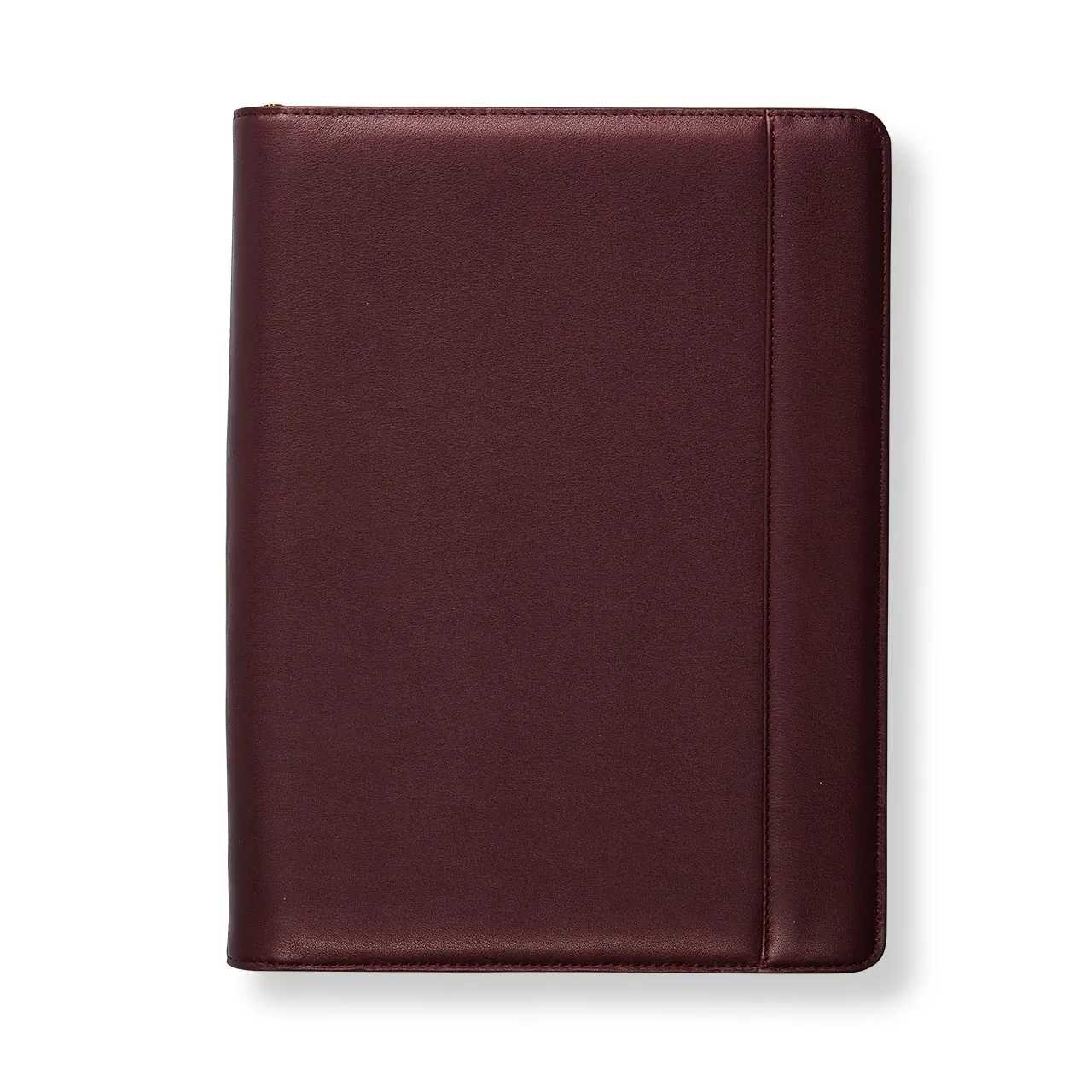 Opulent Leather Zip-Around Tabbed Folio