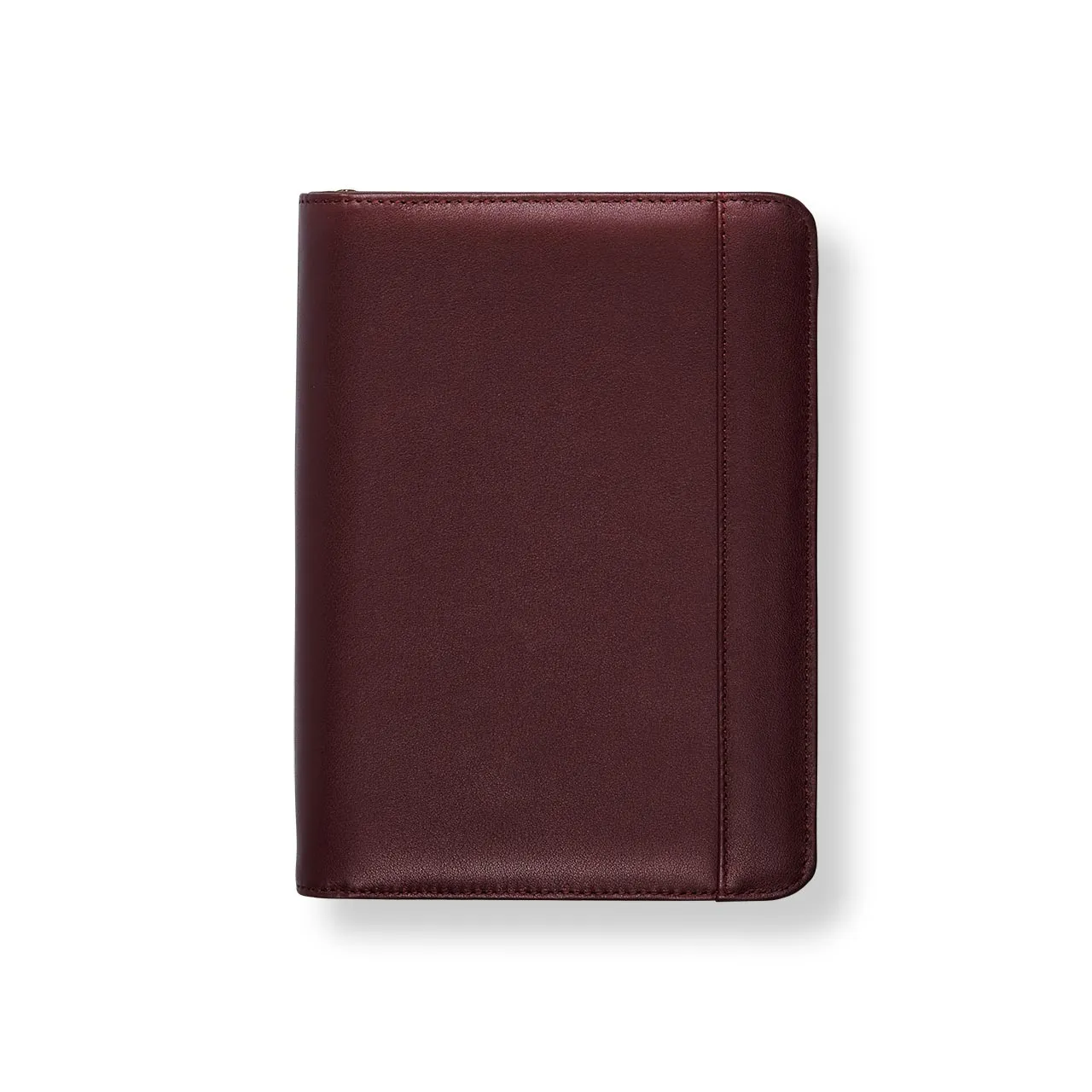 Opulent Leather Zip-Around Tabbed Folio