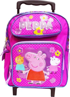 Peppa Pig 12" Toddler Rolling School Backpack