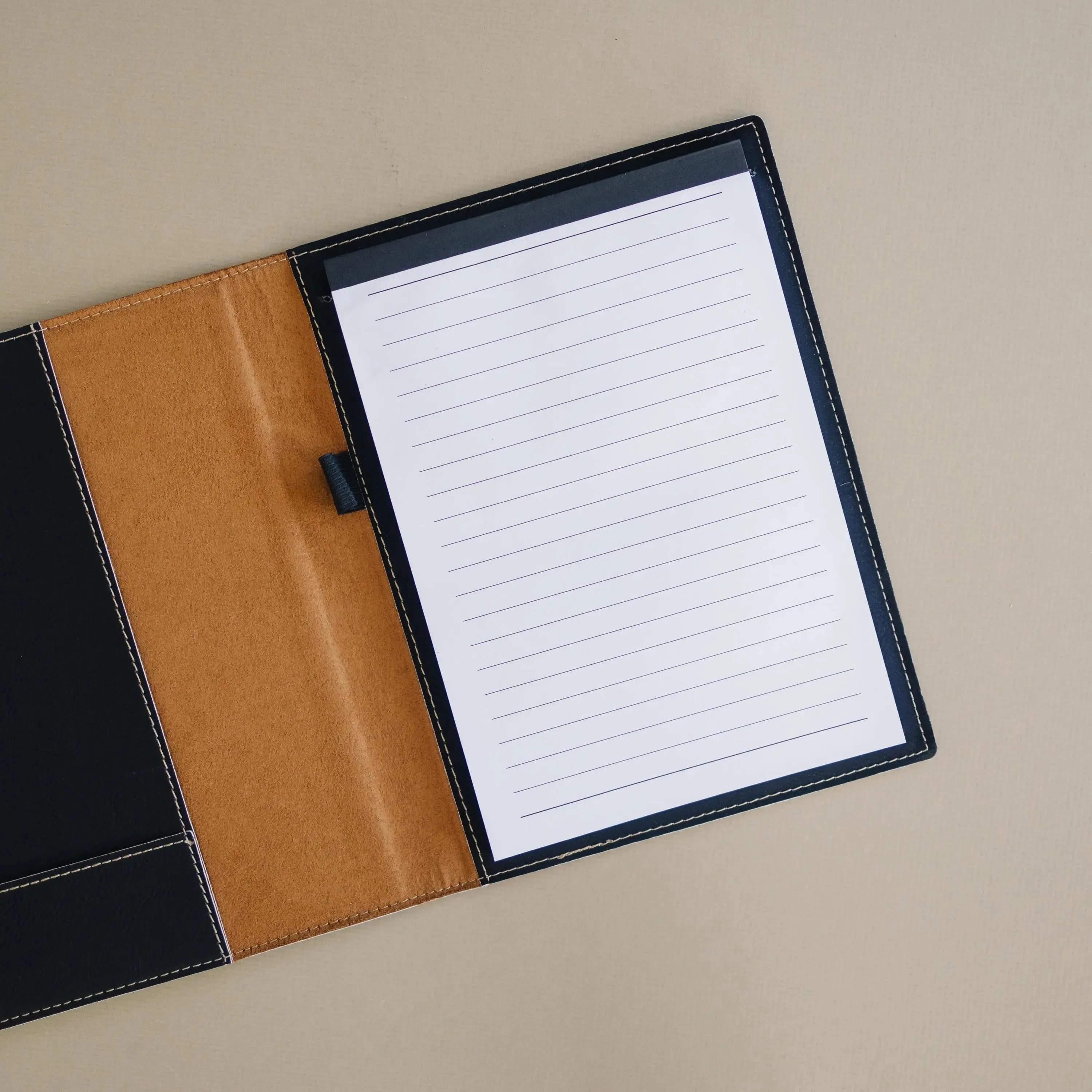 Personalized Leather Notepad Holder Professional Portfolio Cover Office Supply Business Meeting Desk Accessory Journal Cover Student Gift