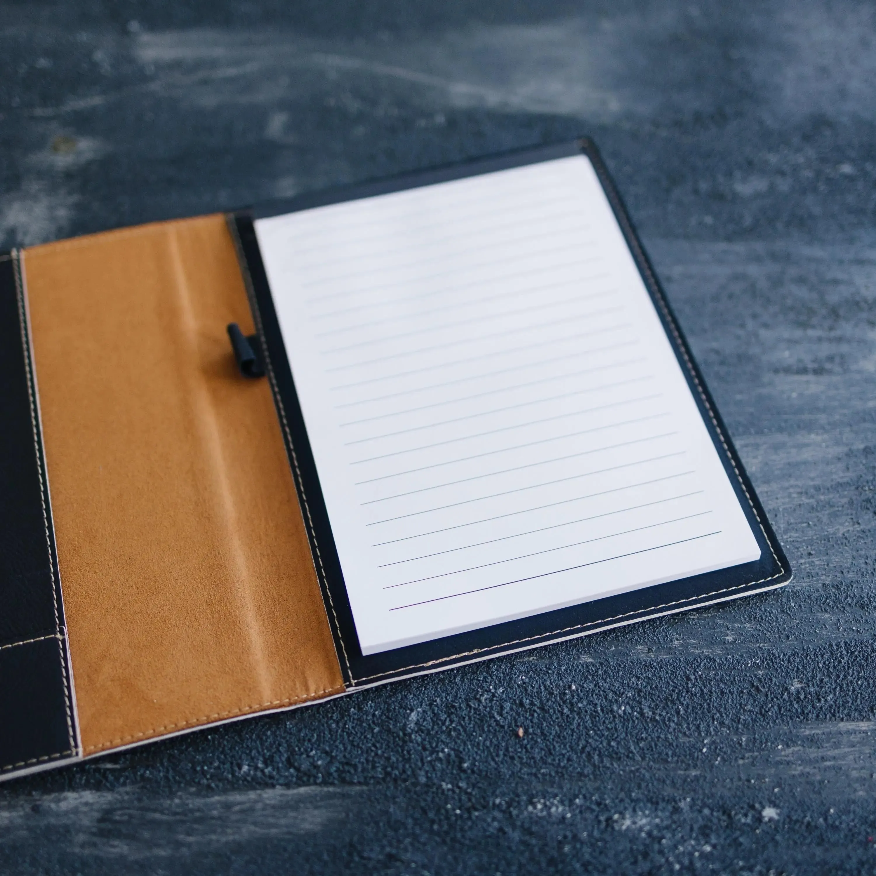 Personalized Leather Notepad Holder Professional Portfolio Cover Office Supply Business Meeting Desk Accessory Journal Cover Student Gift