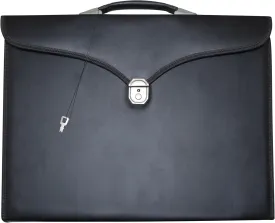 Premium Masonic Apron and Chain Collar Case (Black) Imitation Leather with Solid Handle, Freemasons Carrying Cases Bags