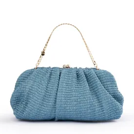 QUEENIE Gathered Woven Clutch