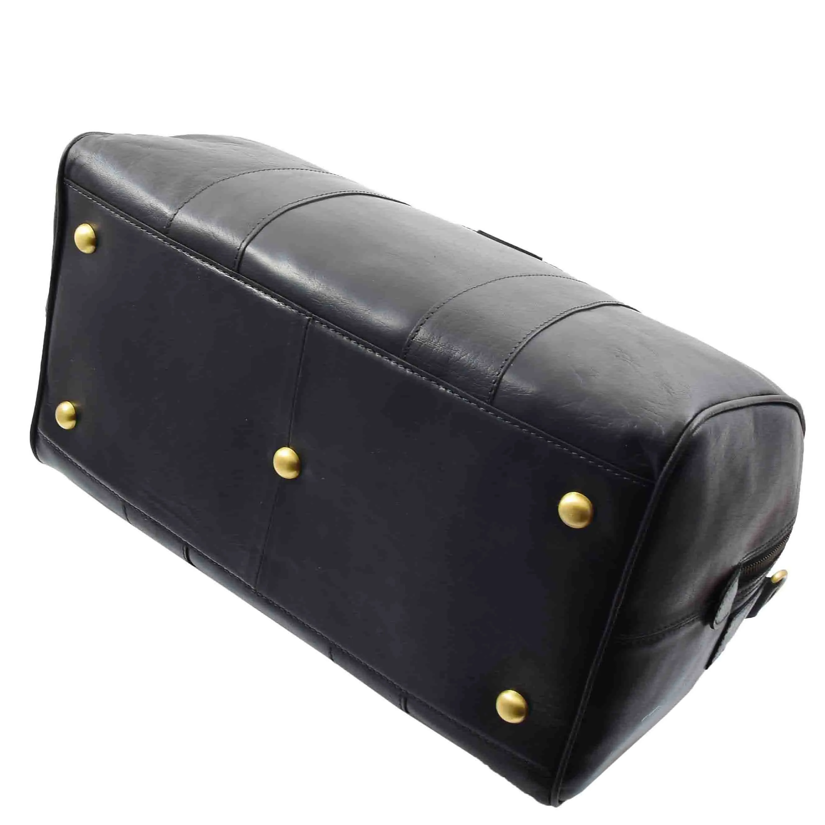 Real Leather Large Size Luxury Duffle Bag ROVE Black