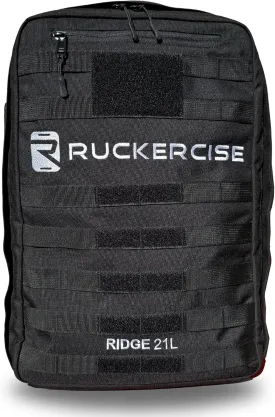 Rucking Backpack - Ridge 21L Rucksack, Engineered for Rucking, Ruck Pack, Weight Plate Backpack, Double Padding for Running, Walking, Strength Training, Compatible with Yes4All Ruck Weight
