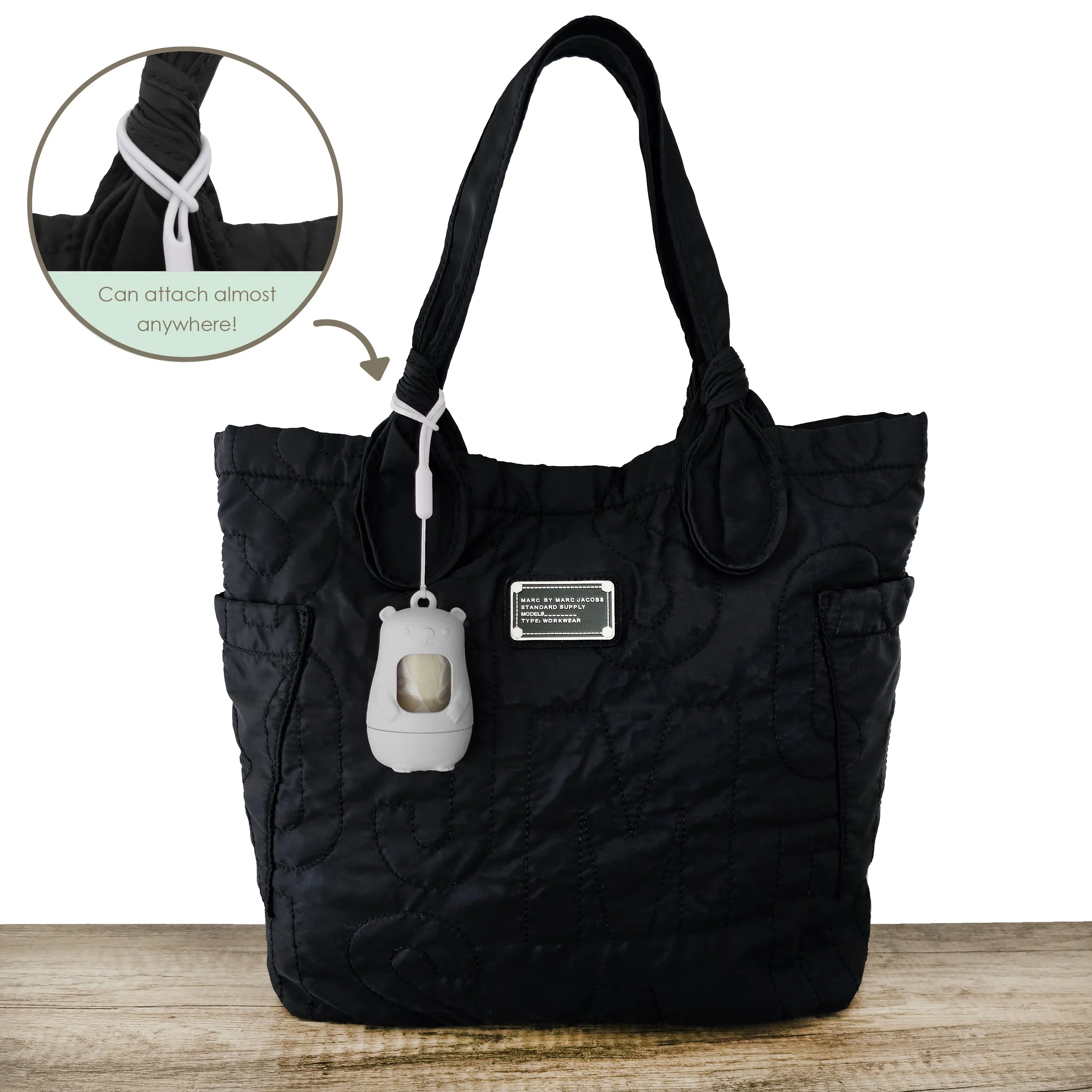 Teddy Bear Disposable Diaper Bag Dispenser | CLOUDY GREY