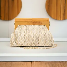 URBAN EXPRESSIONS Wood Frame Clutch Bag