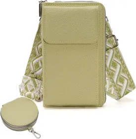 Valentoria Small Crossbody Bag Cell Phone Purse Wallet Leather Card Clutch Handbag for Women