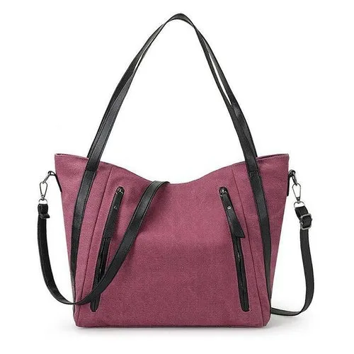 Women crossbody bag Canvas Leather