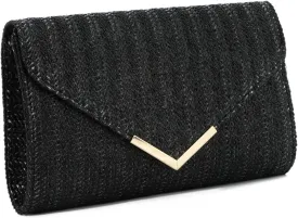 Women Straw Clutch Purse Summer Evening Bag Rattan Clutch Woven Beach Handbag Wedding Travel Party Clutch